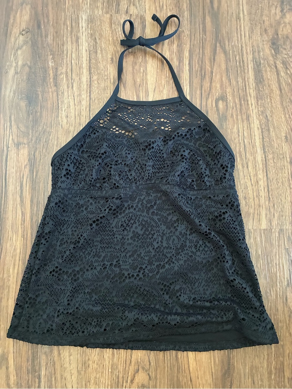 Y2K mossimo Black Lace Halter Tank Top